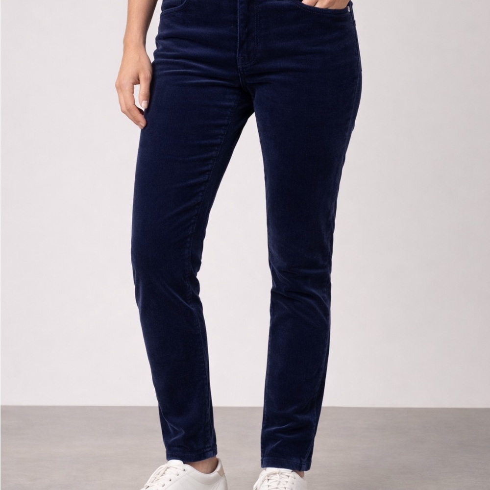 Banana Republic Women’s Navy Blue Velvety Smooth Slim Straight Pants Mid Rise